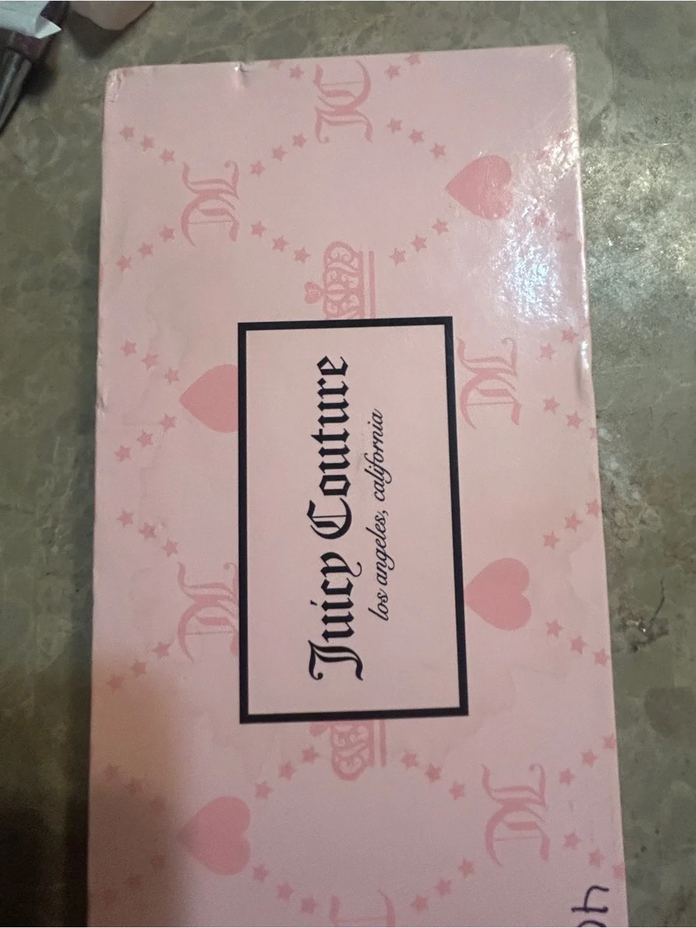 Juicy Couture Quilted Red Wallet with Gold Logo Plate